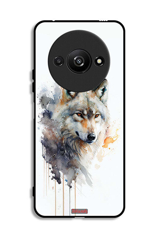 Xiaomi Redmi A3 4G Protective Case Cover Wolf Abstract Art