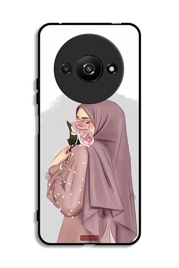 Xiaomi Redmi A3 4G Protective Case Cover Holding Roses Girl Art