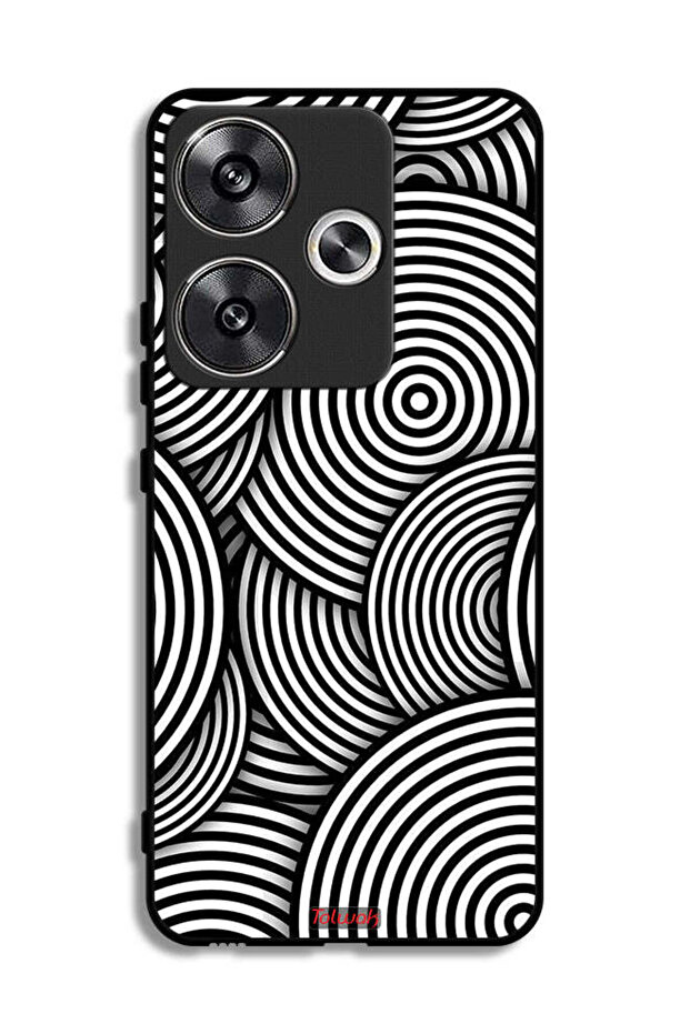 غطاء حماية لهاتف Xiaomi Poco F6 5G بنمط دوائر وهمية