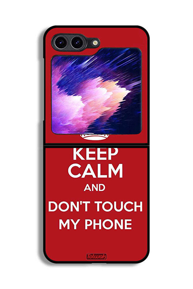 غطاء حماية لهاتف Samsung Galaxy Z Flip6 - حافظ على هدوئك ولا تلمس هاتفي