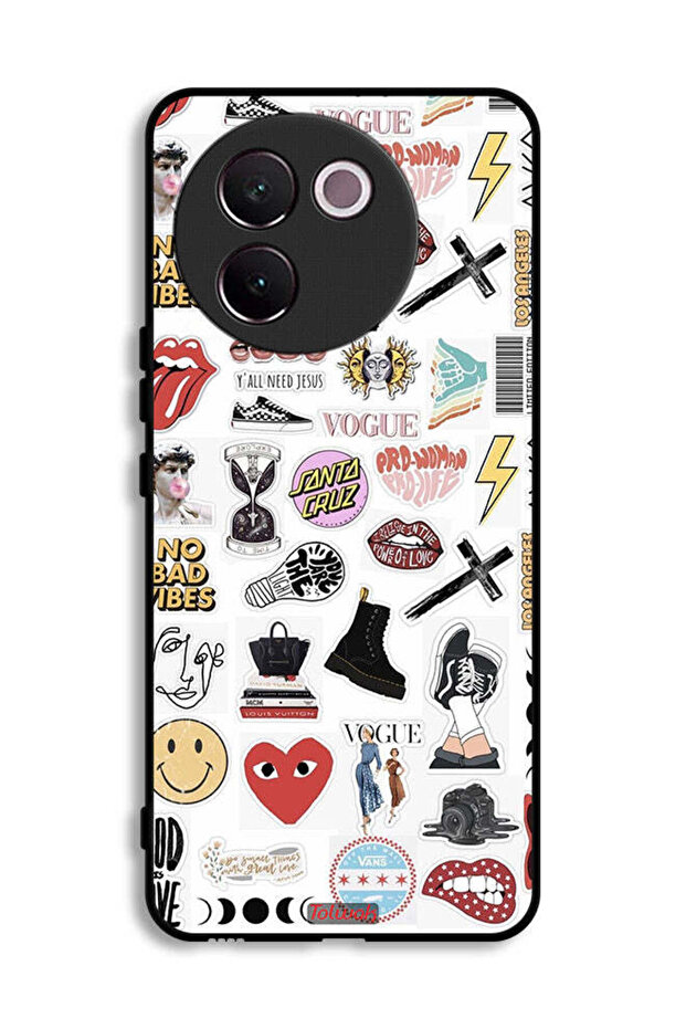 Vivo V30e 5G Protective Case Cover No Bad Vibes Stickers