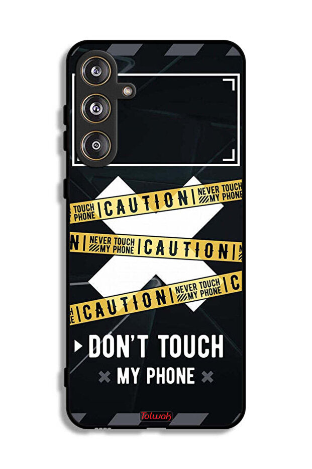 Samsung Galaxy F55 5G Protective Case Cover Caution Never Touch My Phone