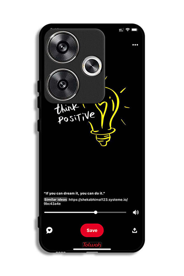 غطاء حماية لهاتف Xiaomi Poco F6 5G - فكر إيجابيًا