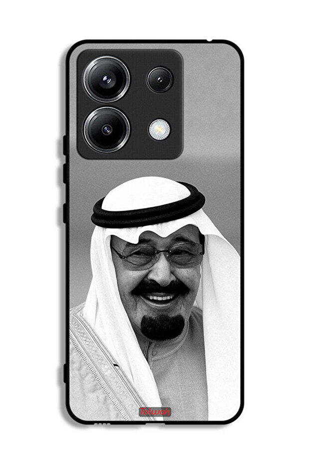 غطاء حماية لهاتف شاومي ريدمي نوت 13 برو 5G صورة الملك عبدالله مبتسماً