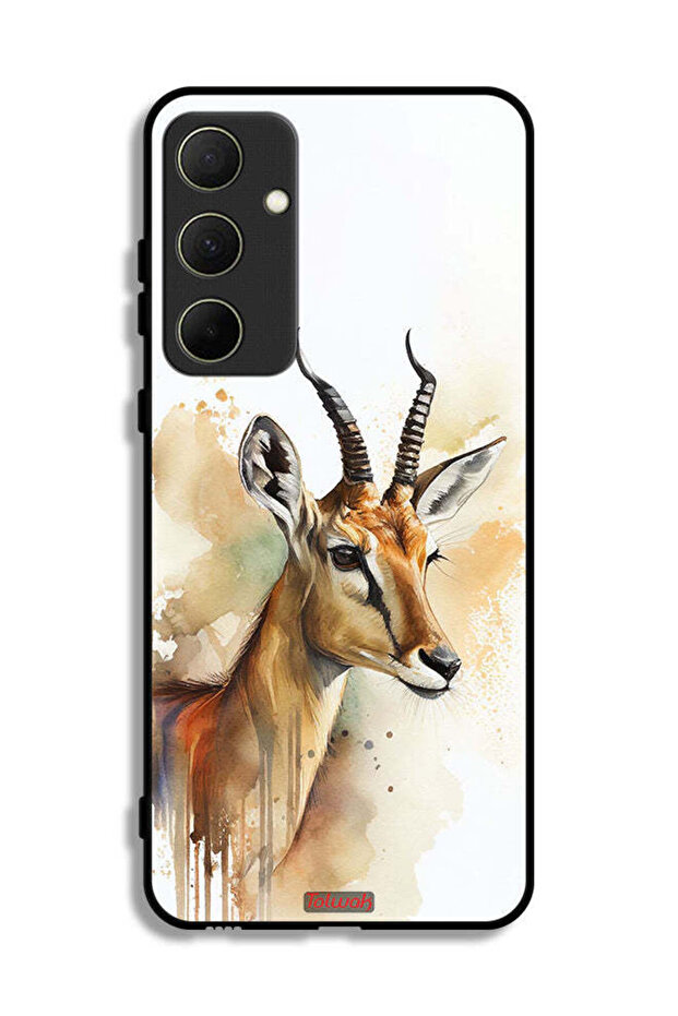غطاء حماية لهاتف Samsung Galaxy A35 5G بتصميم فن تجريدي من الغزلان