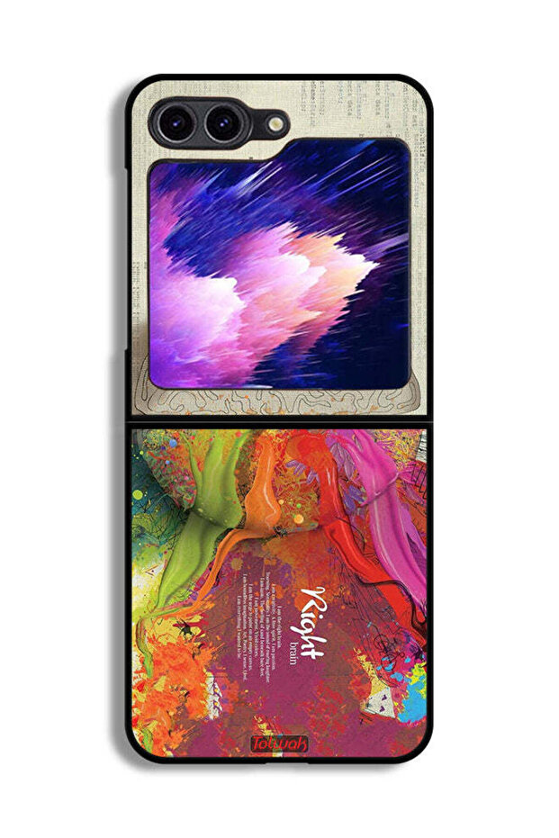 غطاء حماية لهاتف Samsung Galaxy Z Flip6 بتصميم تجريدي لعلم الدماغ