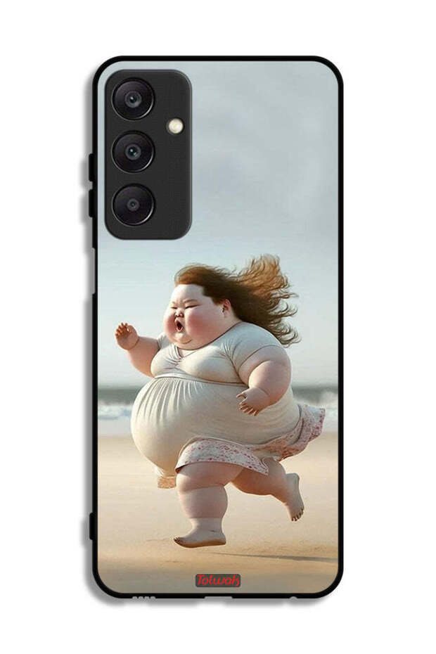 Samsung Galaxy A25 5G Protective Case Cover Fatty Baby Girl Running