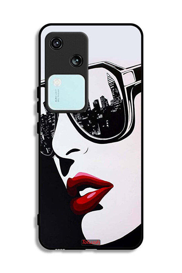 Vivo S18 5G Protective Case Cover Girl Face Abstract Art