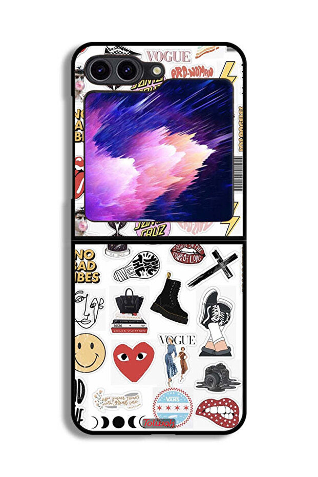 Samsung Galaxy Z Flip6 Protective Case Cover No Bad Vibes Stickers