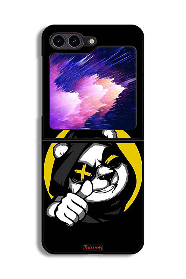 غطاء حماية لهاتف Samsung Galaxy Z Flip6 بتصميم قطة مارشميلو لطيفة