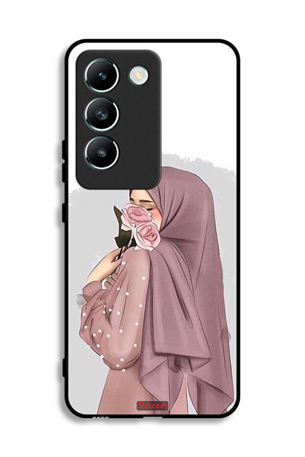 Vivo V30 Lite 4G Protective Case Cover Holding Roses Girl Art