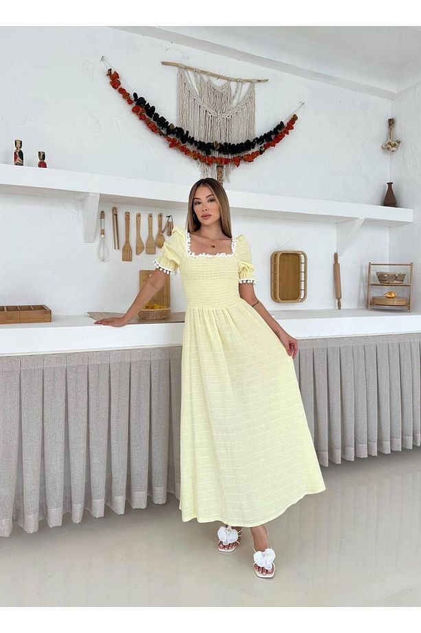 Çilek Prenses Elbise Sarı - 5