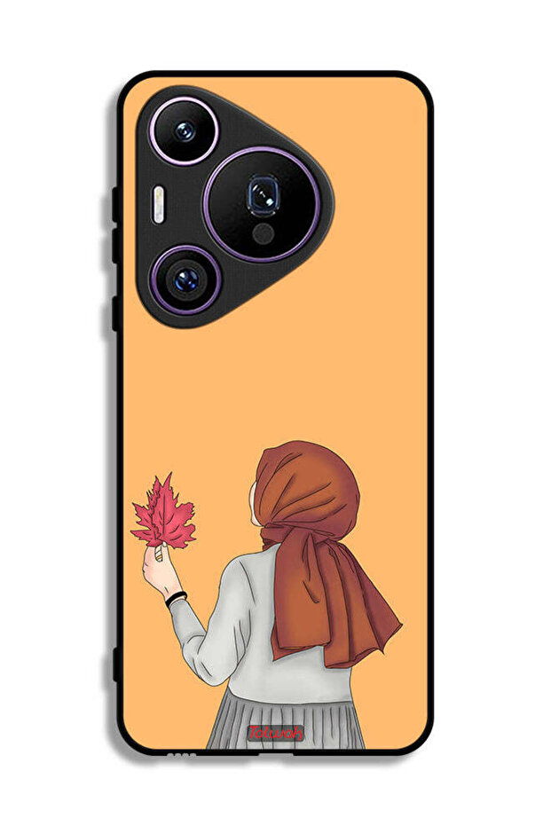 Huawei Pura 70 Pro Protective Case Cover Holding Leaf