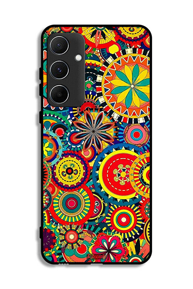 Samsung Galaxy A55 5G Protective Case Cover Colorful Mandala Pattern