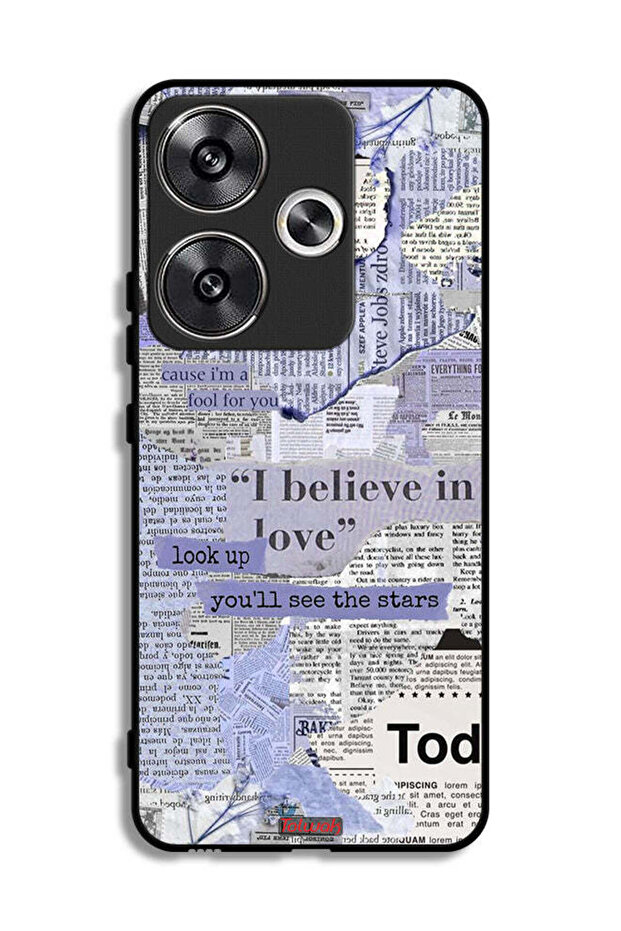 Xiaomi Poco F6 5G Protective Case Cover Newspaper Pieces