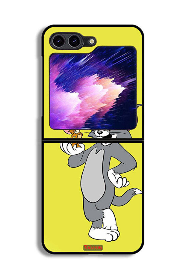 غطاء حماية لهاتف Samsung Galaxy Z Flip6 بتصميم توم وجيري