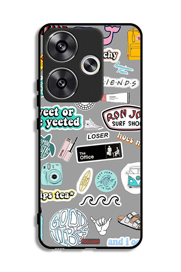 Xiaomi Poco F6 5G Protective Case Cover Good Vibes Stickers