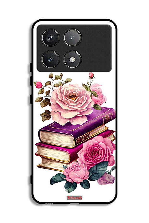 Xiaomi Redmi K70 Protective Case Cover Roses And Books