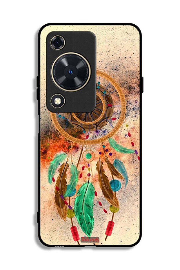 Huawei Enjoy 70 Protective Case Cover Mandala Hanging Feathers