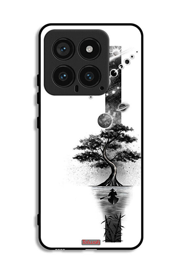 غطاء حماية لهاتف Xiaomi 14 بتصميم فن الأرض والفضاء