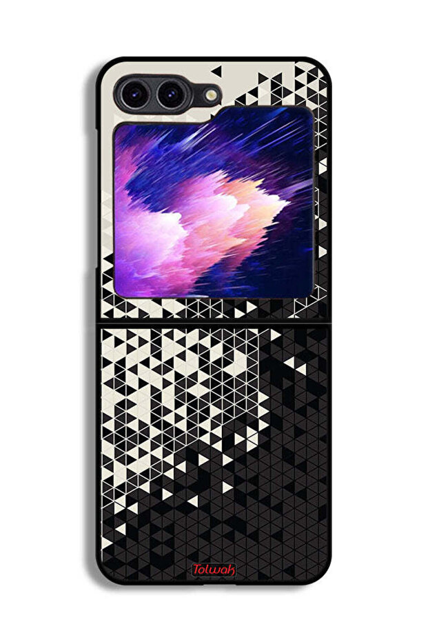 Samsung Galaxy Z Flip6 Protective Case Cover Pattern Digital Art Triangle