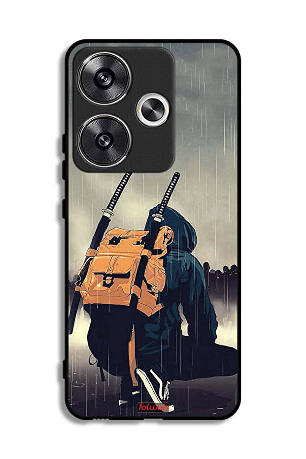 غطاء حماية لهاتف Xiaomi Poco F6 5G بتصميم سيف ساموراي رقمي