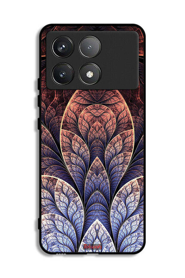 Xiaomi Poco F6 Pro Protective Case Cover Floral Fractal Abstract