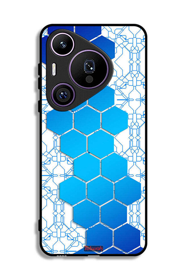 Huawei Pura 70 Pro Protective Case Cover Honeycomb Hexagon Icon Networks