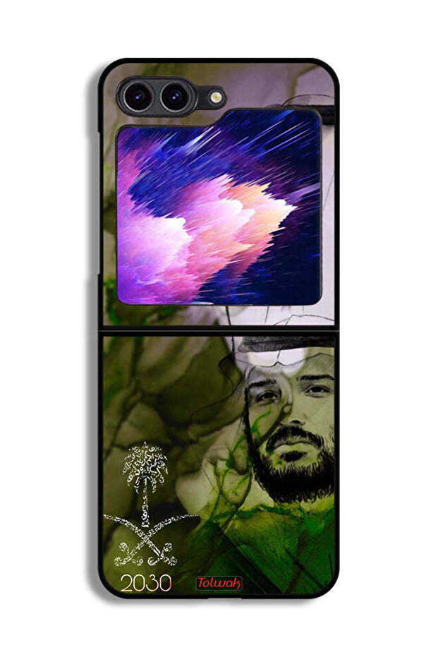 Samsung Galaxy Z Flip6 Protective Case Cover King Salman And Crown Prince Muhammad Art Poster