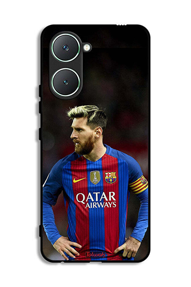 غطاء حماية لهاتف Vivo Y03 4G ميسي برشلونة