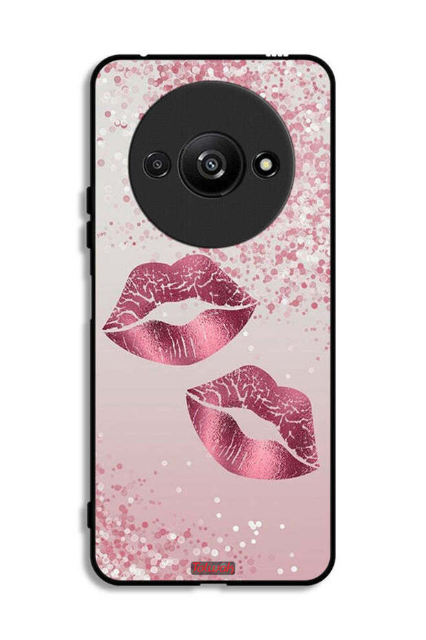 Xiaomi Redmi A3 4G Protective Case Cover Glitter Lips