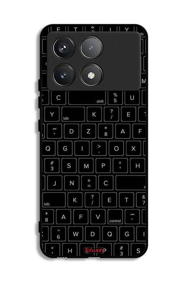 Xiaomi Poco F6 Pro Protective Case Cover Random Keyboard Keys Pattern