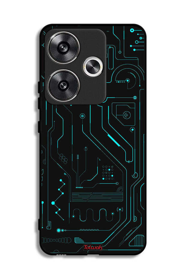 Xiaomi Poco F6 5G Protective Case Cover Digital Art Circuits Minimalism Multiple Display