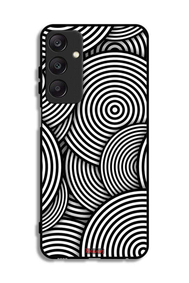 Samsung Galaxy A25 5G Protective Case Cover Circles Illusion Pattern