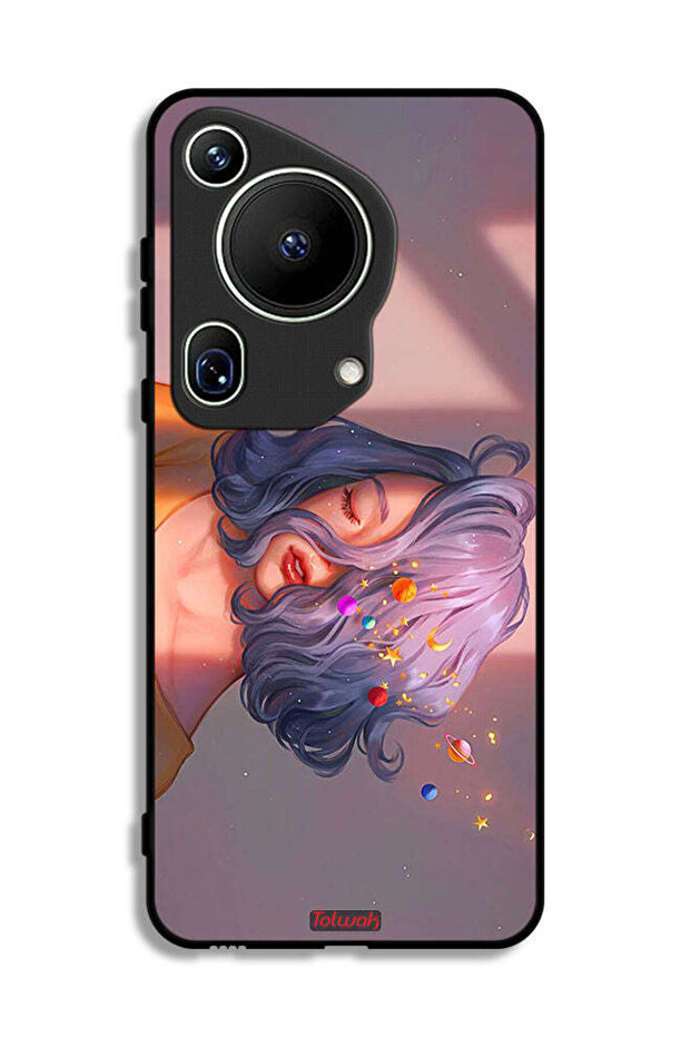 Huawei Pura 70 Ultra Protective Case Cover Girl And Space Art