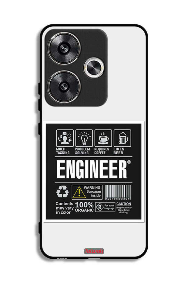 غطاء حماية لهاتف Xiaomi Poco F6 5G - ملصق مهندس