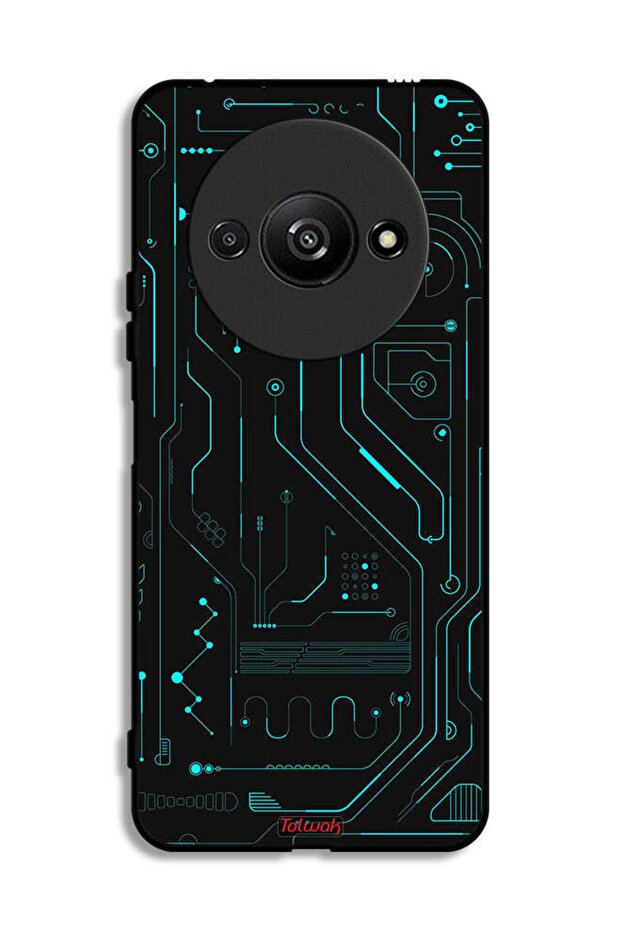Xiaomi Redmi A3 4G Protective Case Cover Digital Art Circuits Minimalism Multiple Display