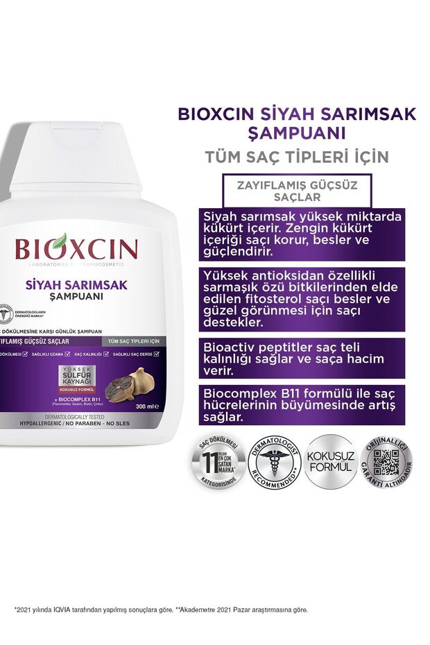 Siyah Sarımsak Şampuanı 300 ml - 3 Al 2 Öde 2 Adet - 2