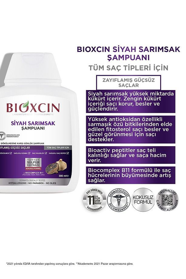 Siyah Sarımsak Şampuanı 300 ml - 3 Al 2 Öde 3 Adet - 2