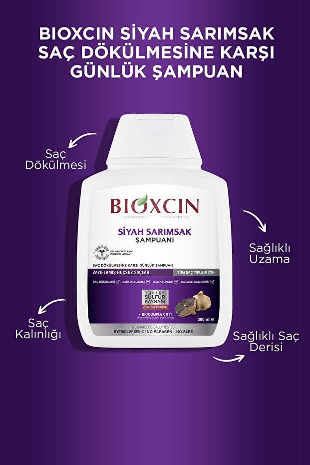 Siyah Sarımsak Şampuanı 300 ml - 3 Al 2 Öde 2 Adet - 3