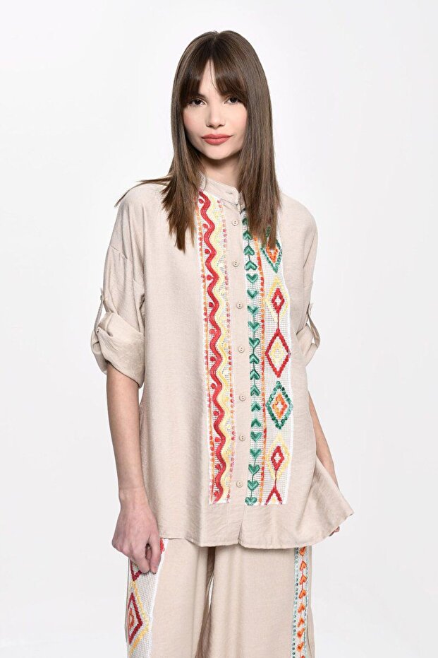 Boho Tasarım Gömlek - 1