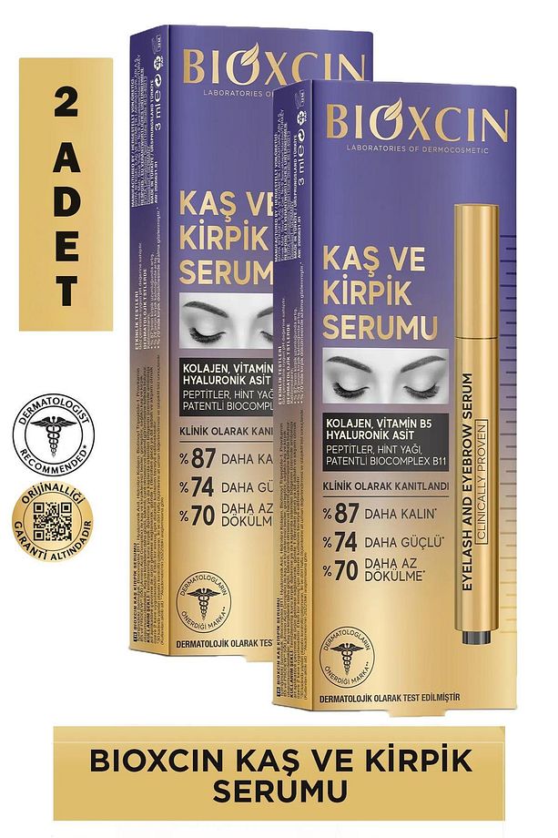 Kolajen ve Hyaluronik Asit İçerikli Kaş ve Kirpik Serumu 3 ml 2 Adet - 1