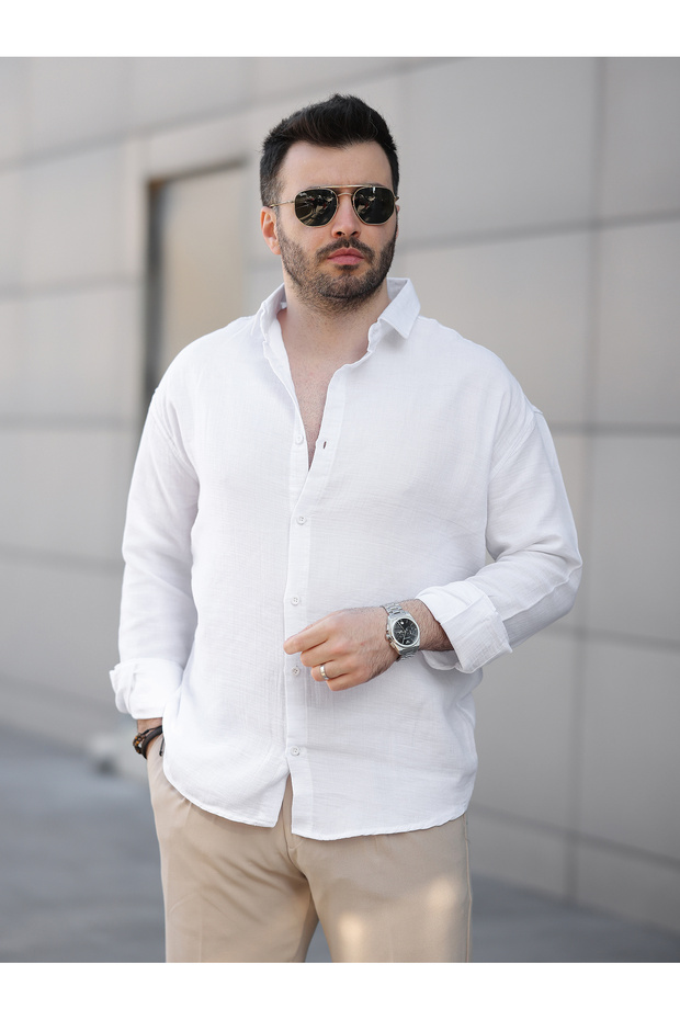 Comfortable Cotton Muslin Fabric Shirt