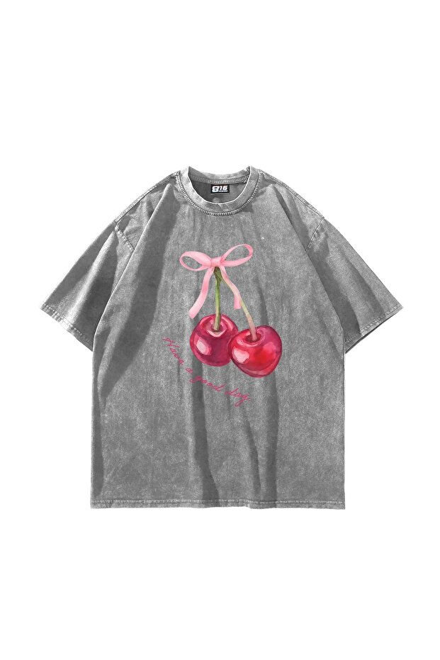 Have a Good Day Printed Oversize Unisex Washable White Tshirt