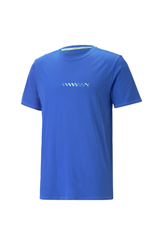 Mens Run Favourite Logo T-shirt - Blue
