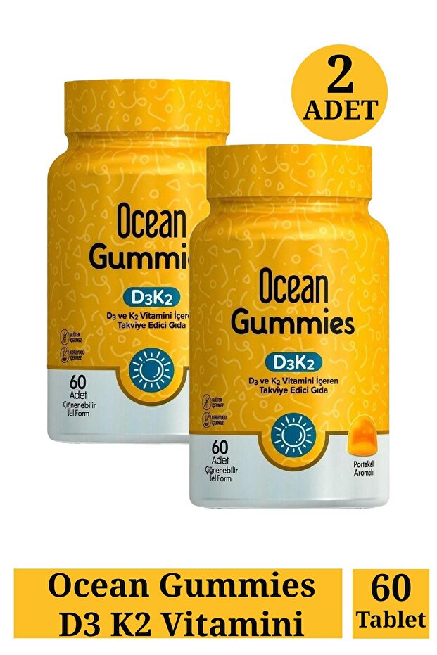 Ocean Gummies D3 K2 Vitamini 60 Adet 2 Adet - 1