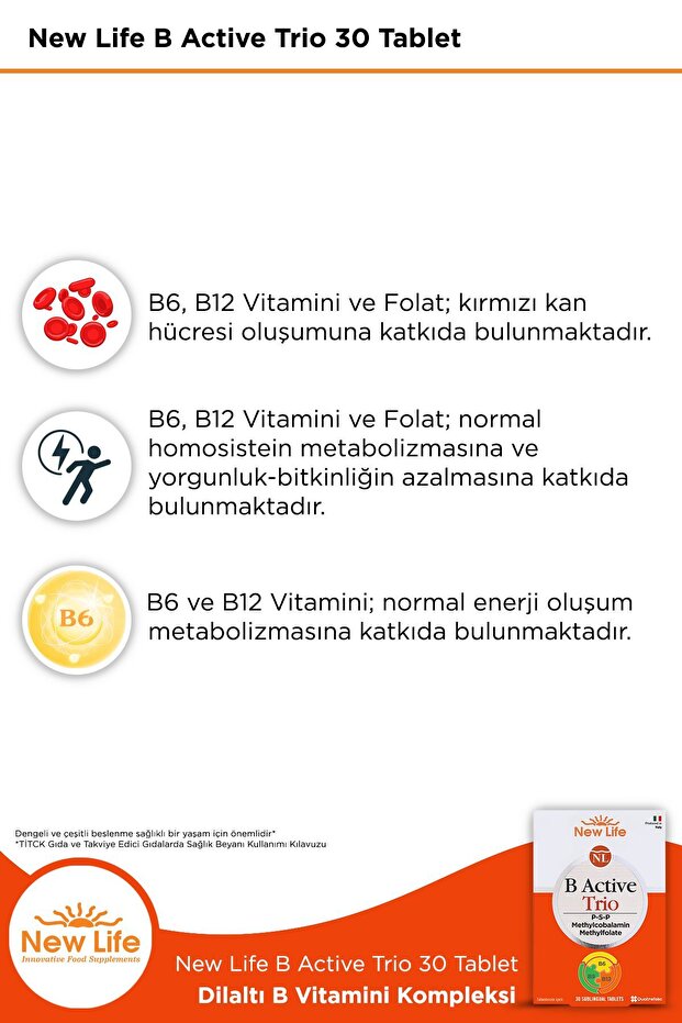 B Active Trio 30 Tablet 2 Adet - 4