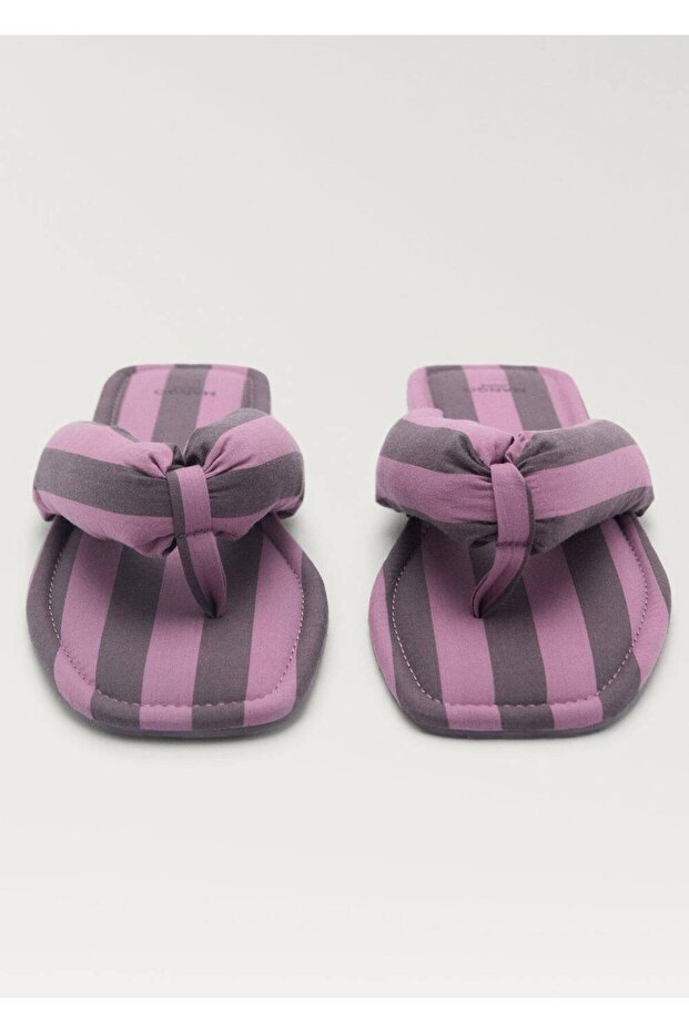 Dokuma çizgili terlik - 4