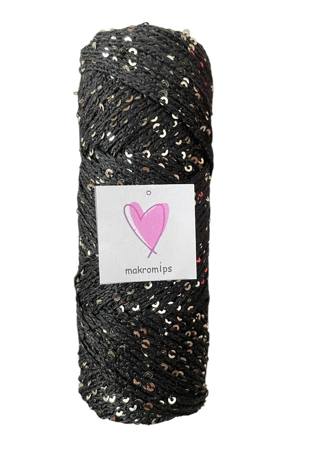 PULLU POLYESTER MAKROME İPİ ÇANTA SUPLA RUNNER IŞILTI ABİYE HOBİ EL ÖRGÜ İPİ(100 gr) - 3