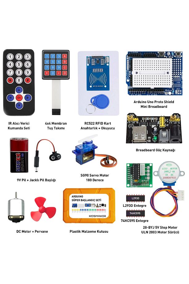 Arduino Set 292 Parça Full Başlangıç Seti ( Malzeme Kutulu ) - 3